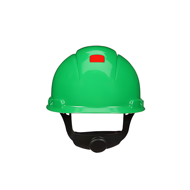 green safety helmet